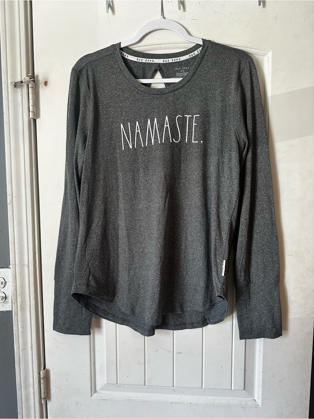 Rae Dunn "Namaste" Long Sleeve Activewear Top